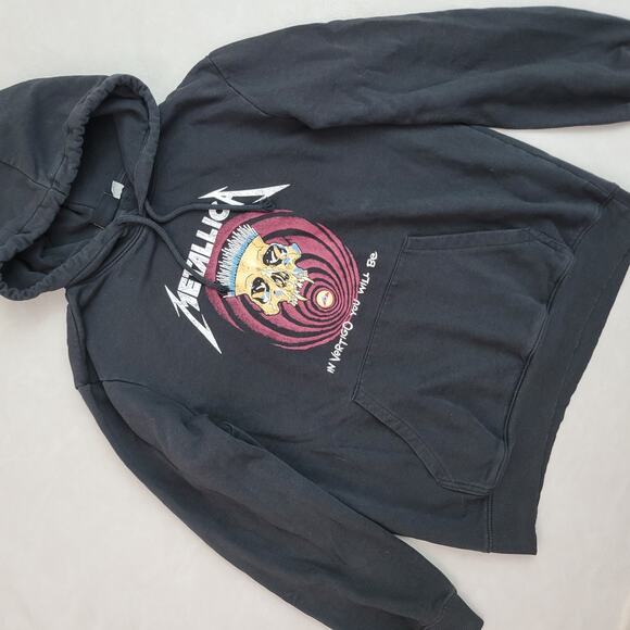 H&M Metallica In Vertigo You Will Be Hoodie Mens M Black Fleece Sweatshirt - Picture 10 of 10